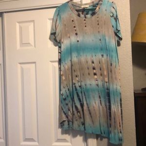 Tie dye tshirt dress.